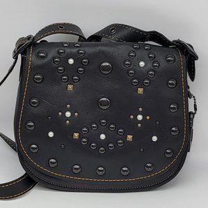 Coach 1941 Saddle 23 with Western Rivets Black